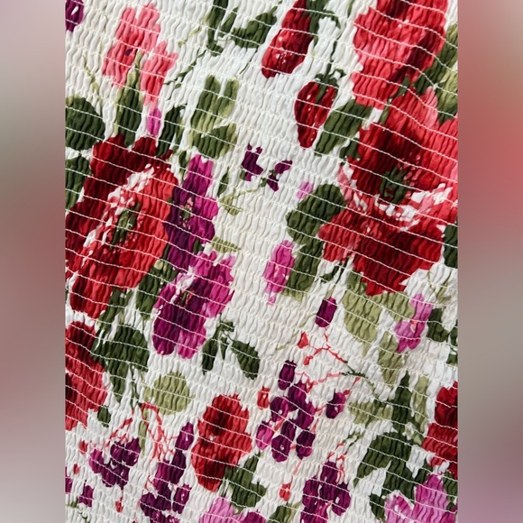 Asymmetrical One-Shoulder Ruffle Top and Smocked Midi Skirt two piece Set - Picture 7 of 8